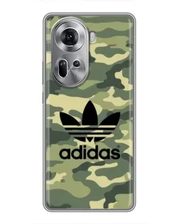 Чехол для OPPO Reno 11 5G с картинкой «Милитари стиль Adidas» Чехол для OPPO Reno 11 5G с картинкой «Милитари стиль Adidas»