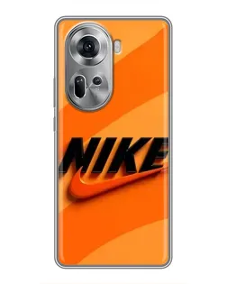 Чехол для OPPO Reno 11 5G с картинкой «Оранжевый драйв Nike»