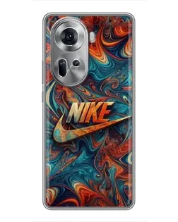 Чехол для OPPO Reno 11 5G с картинкой «Nike в абстракции»