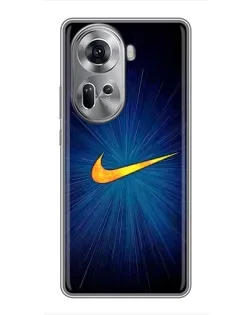 Чехол для OPPO Reno 11 5G с картинкой «Синий пульс Nike»