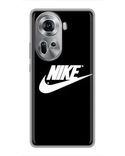 Чехол для OPPO Reno 11 5G с картинкой «Мазки краски Nike»