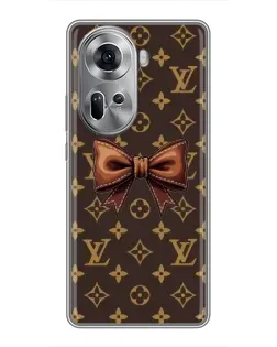 Чехол для OPPO Reno 11 5G с картинкой «LV с бантом» Чехол для OPPO Reno 11 5G с картинкой «LV с бантом»