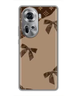 Чехол для OPPO Reno 11 5G с картинкой «LV — кофейный атлас» Чехол для OPPO Reno 11 5G с картинкой «LV — кофейный атлас»