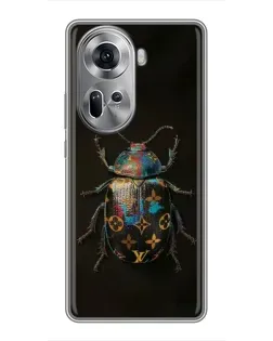 Чехол для OPPO Reno 11 5G с картинкой «LV — мраморный принт»