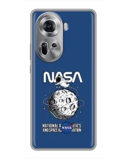 Чехол для OPPO Reno 11 5G с картинкой «NASA — лунная миссия» Чехол для OPPO Reno 11 5G с картинкой «NASA — лунная миссия»