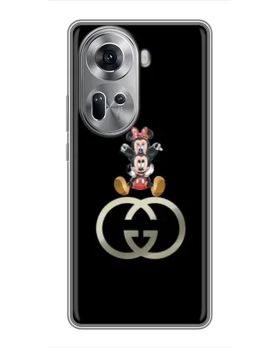 Чехол для OPPO Reno 11 5G с картинкой «Минни Маус на лого»
