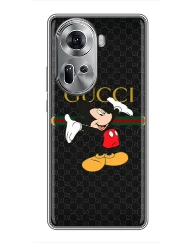 Чехол для OPPO Reno 11 5G с картинкой «Микки Маус Gucci»