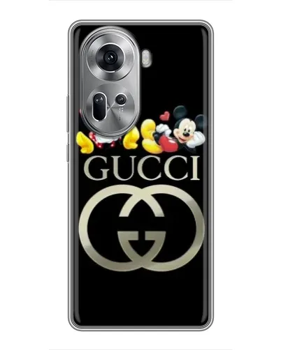 Чехол для OPPO Reno 11 5G с картинкой «Gucci — герои Disney»