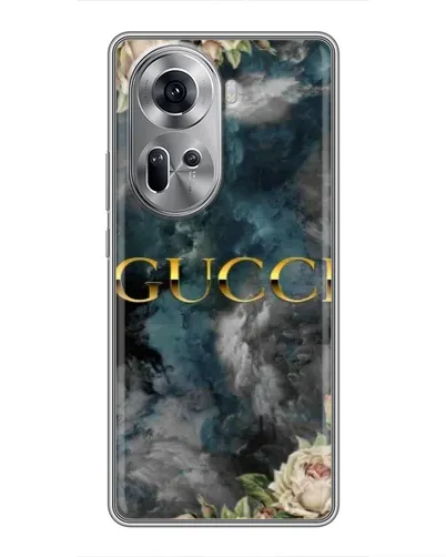 Чехол для OPPO Reno 11 5G с картинкой «Абстрактные цветы Gucci»