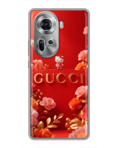 Чехол для OPPO Reno 11 5G с картинкой «Gucci — золотой сад»