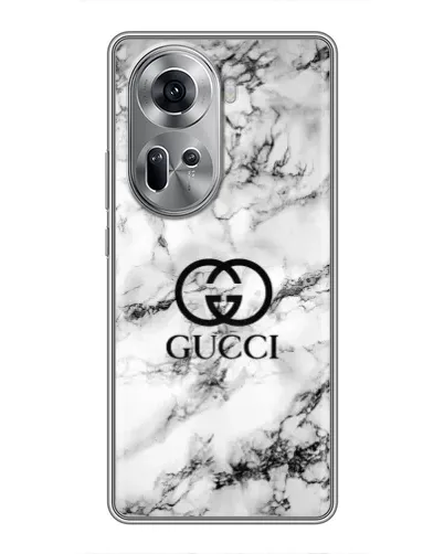 Чехол для OPPO Reno 11 5G с картинкой «Gucci — мраморный шик»