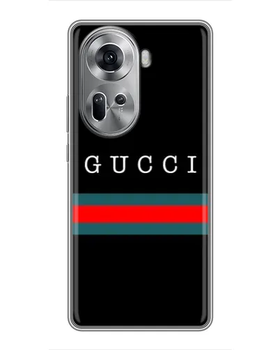 Чехол для OPPO Reno 11 5G с картинкой «Gucci — красный пояс»