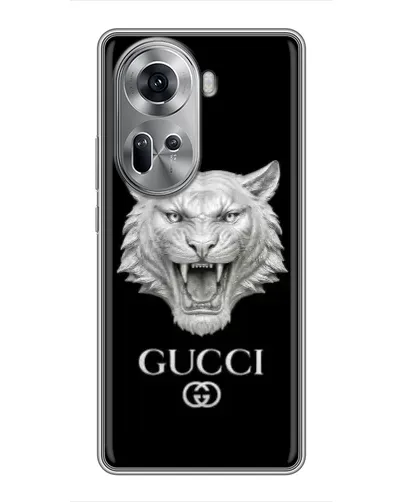 Чехол для OPPO Reno 11 5G с картинкой «Gucci — серебряный лев» Чехол для OPPO Reno 11 5G с картинкой «Gucci — серебряный лев»