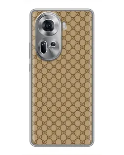 Чехол для OPPO Reno 11 5G с картинкой «Gucci — классический беж»