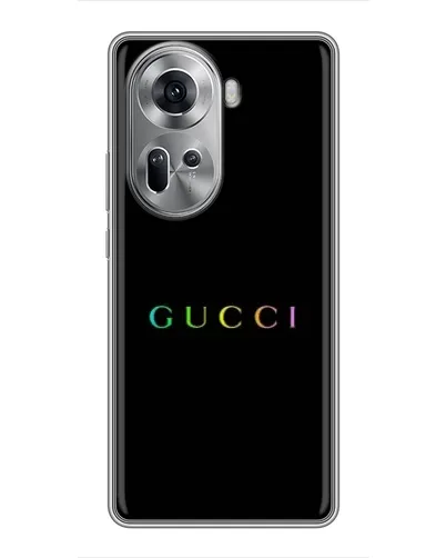Чехол для OPPO Reno 11 5G с картинкой «Gucci — неоновый минимализм» Чехол для OPPO Reno 11 5G с картинкой «Gucci — неоновый минимализм»