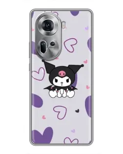 Чехол для OPPO Reno 11 5G с картинкой «Kuromi и лавандовые сердца» Чехол для OPPO Reno 11 5G с картинкой «Kuromi и лавандовые сердца»