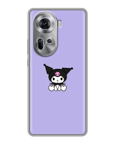 Чехол для OPPO Reno 11 5G с картинкой «Kuromi — фиолетовый минимализм»
