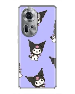 Чехол для OPPO Reno 11 5G с картинкой «Паттерн с Kuromi» Чехол для OPPO Reno 11 5G с картинкой «Паттерн с Kuromi»