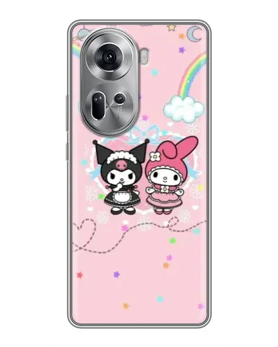 Чехол для OPPO Reno 11 5G с картинкой «My Melody и Kuromi»