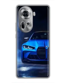 Чехол для OPPO Reno 11 5G с картинкой «Голубая BMW M4» Чехол для OPPO Reno 11 5G с картинкой «Голубая BMW M4»