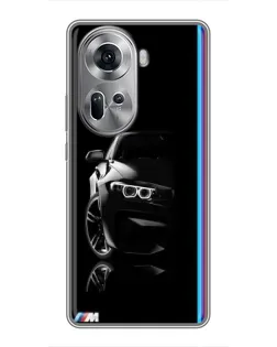 Чехол для OPPO Reno 11 5G с картинкой «Силуэт BMW в темноте» Чехол для OPPO Reno 11 5G с картинкой «Силуэт BMW в темноте»