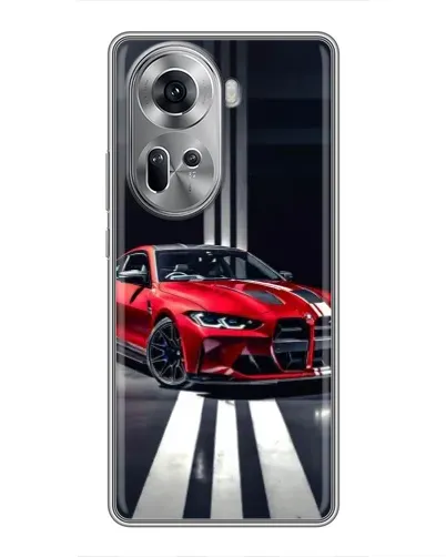 Чехол для OPPO Reno 11 5G с картинкой «Красная BMW на дороге» Чехол для OPPO Reno 11 5G с картинкой «Красная BMW на дороге»