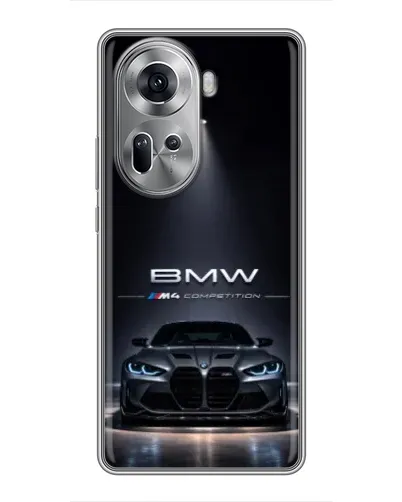 Чехол для OPPO Reno 11 5G с картинкой «BMW сквозь ночной город» Чехол для OPPO Reno 11 5G с картинкой «BMW сквозь ночной город»