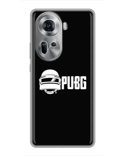 Чехол для OPPO Reno 11 5G с картинкой «PUBG — классический лого»