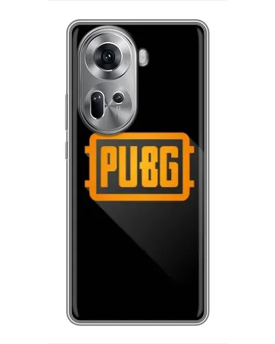 Чехол для OPPO Reno 11 5G с картинкой «PUBG — рамка лого»