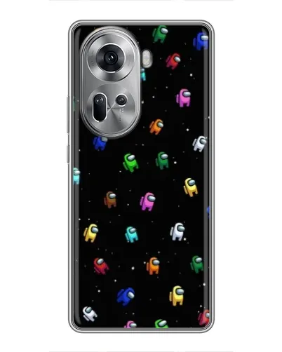 Чехол для OPPO Reno 11 5G с картинкой «Экипаж Among Us»