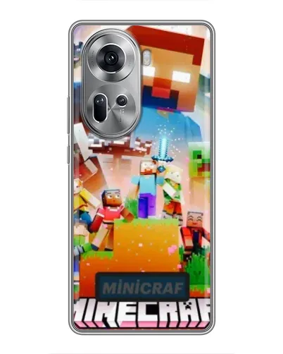 Чехол для OPPO Reno 11 5G с картинкой «Minecraft герои игры»