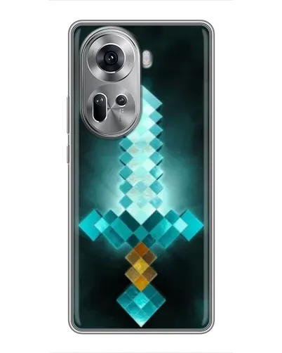 Чехол для OPPO Reno 11 5G с картинкой «Алмазный меч неон»