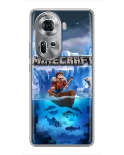 Чехол для OPPO Reno 11 5G с картинкой «Minecraft ледяной мир» Чехол для OPPO Reno 11 5G с картинкой «Minecraft ледяной мир»