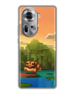 Чехол для OPPO Reno 11 5G с картинкой «Майнкрафт закат солнца» Чехол для OPPO Reno 11 5G с картинкой «Майнкрафт закат солнца»
