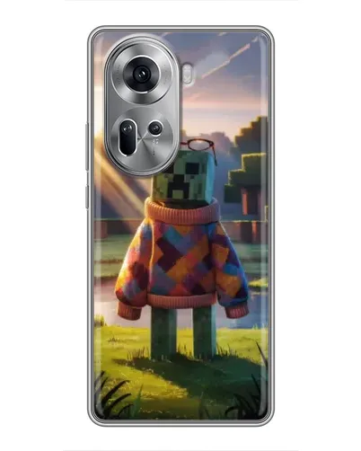 Чехол для OPPO Reno 11 5G с картинкой «Крипер в свитере»