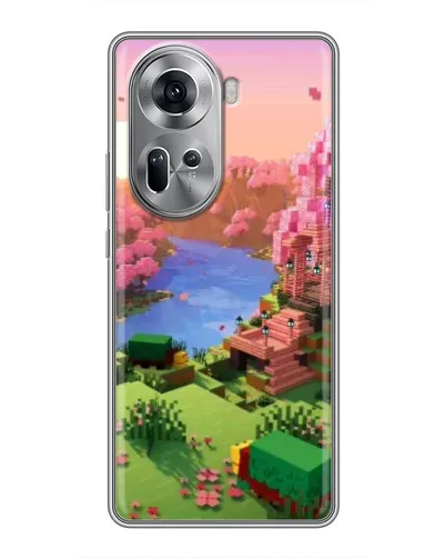 Чехол для OPPO Reno 11 5G с картинкой «Розовое дерево Minecraft»