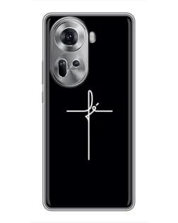 Чехол для OPPO Reno 11 5G с картинкой «Тонкий крест» Чехол для OPPO Reno 11 5G с картинкой «Тонкий крест»