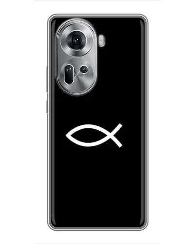 Чехол для OPPO Reno 11 5G с картинкой «Символ рыбы Jesus» Чехол для OPPO Reno 11 5G с картинкой «Символ рыбы Jesus»