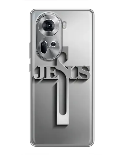 Чехол для OPPO Reno 11 5G с картинкой «Металлический крест Jesus» Чехол для OPPO Reno 11 5G с картинкой «Металлический крест Jesus»