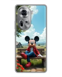 Чехол для OPPO Reno 11 5G с картинкой «Микки на скамейке» Чехол для OPPO Reno 11 5G с картинкой «Микки на скамейке»