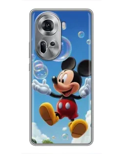 Чехол для OPPO Reno 11 5G с картинкой «Mickey и мыльные пузыри» Чехол для OPPO Reno 11 5G с картинкой «Mickey и мыльные пузыри»
