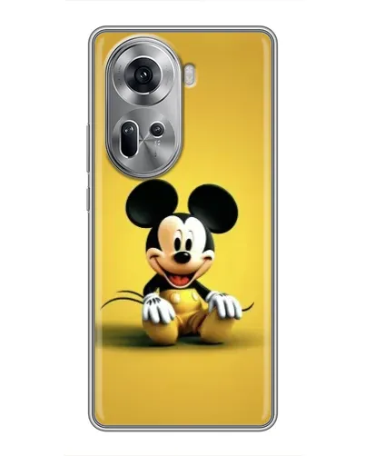 Чехол для OPPO Reno 11 5G с картинкой «Микки на желтом»