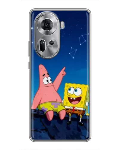 Чехол для OPPO Reno 11 5G с картинкой «Губка Боб и Патрик ночью» Чехол для OPPO Reno 11 5G с картинкой «Губка Боб и Патрик ночью»
