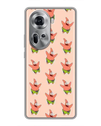 Чехол для OPPO Reno 11 5G с картинкой «Патрик Стар паттерн» Чехол для OPPO Reno 11 5G с картинкой «Патрик Стар паттерн»