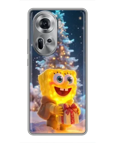 Чехол для OPPO Reno 11 5G с картинкой «Рождественский Спанч Боб» Чехол для OPPO Reno 11 5G с картинкой «Рождественский Спанч Боб»