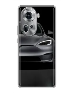 Чехол для OPPO Reno 11 5G с картинкой «Tesla Model S Look» Чехол для OPPO Reno 11 5G с картинкой «Tesla Model S Look»