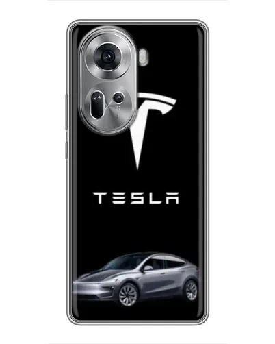 Чехол для OPPO Reno 11 5G с картинкой «Tesla Model Y» Чехол для OPPO Reno 11 5G с картинкой «Tesla Model Y»