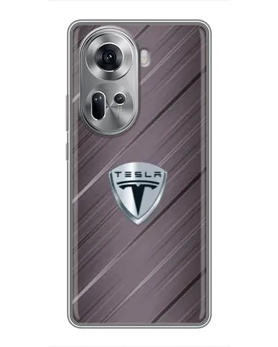 Чехол для OPPO Reno 11 5G с картинкой «Металлическая текстура Tesla» Чехол для OPPO Reno 11 5G с картинкой «Металлическая текстура Tesla»