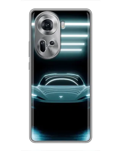 Чехол для OPPO Reno 11 5G с картинкой «Tesla в неоне» Чехол для OPPO Reno 11 5G с картинкой «Tesla в неоне»