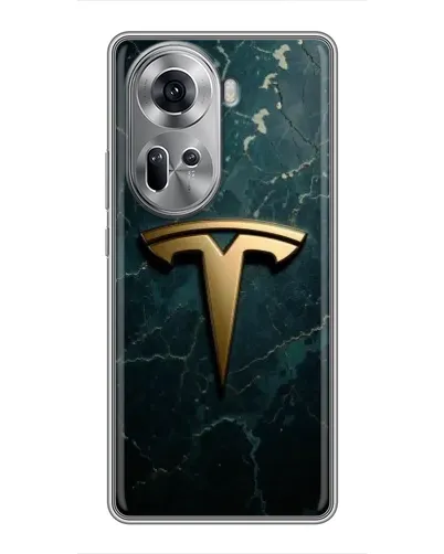 Чехол для OPPO Reno 11 5G с картинкой «Мраморная Tesla Gold» Чехол для OPPO Reno 11 5G с картинкой «Мраморная Tesla Gold»
